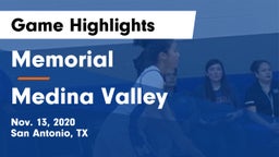 Memorial  vs Medina Valley  Game Highlights - Nov. 13, 2020