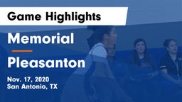 Memorial  vs Pleasanton  Game Highlights - Nov. 17, 2020