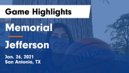 Memorial  vs Jefferson  Game Highlights - Jan. 26, 2021