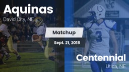 Matchup: Aquinas  vs. Centennial  2018