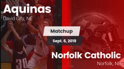 Matchup: Aquinas  vs. Norfolk Catholic  2019