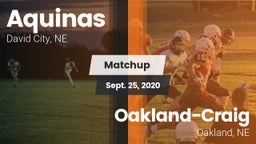 Matchup: Aquinas  vs. Oakland-Craig  2020