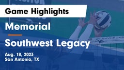Memorial  vs Southwest Legacy  Game Highlights - Aug. 18, 2023