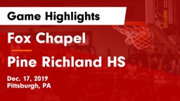 Fox Chapel  vs Pine Richland HS Game Highlights - Dec. 17, 2019