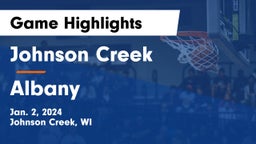 Johnson Creek  vs Albany  Game Highlights - Jan. 2, 2024