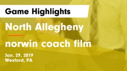 North Allegheny  vs norwin coach film Game Highlights - Jan. 29, 2019
