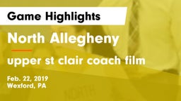 North Allegheny  vs upper st clair coach film Game Highlights - Feb. 22, 2019