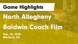 North Allegheny  vs Baldwin Coach Film Game Highlights - Feb. 22, 2020