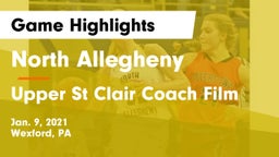 North Allegheny  vs Upper St Clair Coach Film Game Highlights - Jan. 9, 2021