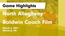 North Allegheny  vs Baldwin Coach Film Game Highlights - March 6, 2021