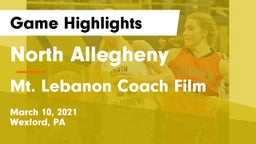 North Allegheny  vs Mt. Lebanon Coach Film Game Highlights - March 10, 2021