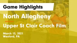 North Allegheny  vs Upper St Clair Coach Film Game Highlights - March 13, 2021