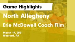 North Allegheny  vs Erie McDowell Coach Film Game Highlights - March 19, 2021