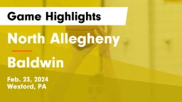 North Allegheny  vs Baldwin  Game Highlights - Feb. 23, 2024