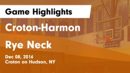 Croton-Harmon  vs Rye Neck Game Highlights - Dec 08, 2016