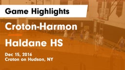 Croton-Harmon  vs Haldane HS Game Highlights - Dec 15, 2016