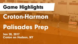 Croton-Harmon  vs Palisades Prep Game Highlights - Jan 28, 2017