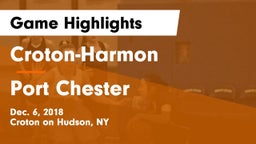 Croton-Harmon  vs Port Chester  Game Highlights - Dec. 6, 2018