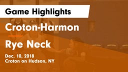 Croton-Harmon  vs Rye Neck  Game Highlights - Dec. 10, 2018