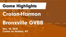 Croton-Harmon  vs Bronxville GVBB Game Highlights - Dec. 18, 2018