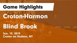 Croton-Harmon  vs Blind Brook  Game Highlights - Jan. 19, 2019
