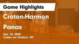 Croton-Harmon  vs Panas  Game Highlights - Jan. 10, 2020