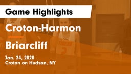 Croton-Harmon  vs Briarcliff  Game Highlights - Jan. 24, 2020