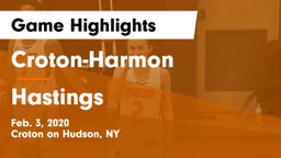 Croton-Harmon  vs Hastings  Game Highlights - Feb. 3, 2020