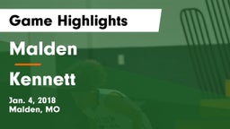 Malden  vs Kennett Game Highlights - Jan. 4, 2018
