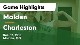 Malden  vs Charleston  Game Highlights - Dec. 13, 2018