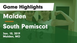 Malden  vs South Pemiscot Game Highlights - Jan. 10, 2019