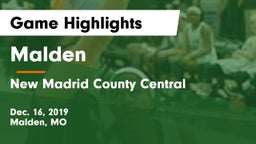 Malden  vs New Madrid County Central  Game Highlights - Dec. 16, 2019
