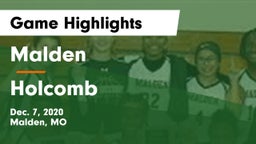 Malden  vs Holcomb  Game Highlights - Dec. 7, 2020