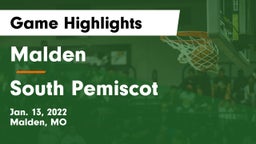Malden  vs South Pemiscot  Game Highlights - Jan. 13, 2022