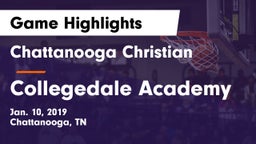 Chattanooga Christian  vs Collegedale Academy Game Highlights - Jan. 10, 2019