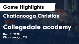 Chattanooga Christian  vs Collegedale academy Game Highlights - Dec. 1, 2020