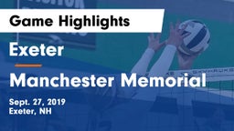 Exeter  vs Manchester Memorial  Game Highlights - Sept. 27, 2019