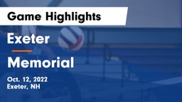 Exeter  vs Memorial   Game Highlights - Oct. 12, 2022
