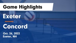 Exeter  vs Concord  Game Highlights - Oct. 26, 2022