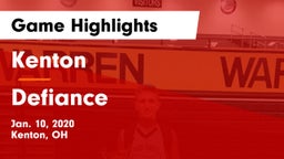 Kenton  vs Defiance  Game Highlights - Jan. 10, 2020