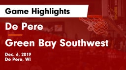 De Pere  vs Green Bay Southwest  Game Highlights - Dec. 6, 2019