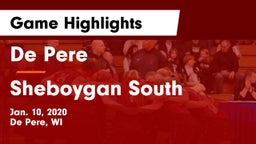 De Pere  vs Sheboygan South  Game Highlights - Jan. 10, 2020