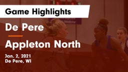 De Pere  vs Appleton North  Game Highlights - Jan. 2, 2021