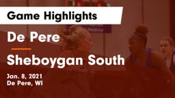 De Pere  vs Sheboygan South  Game Highlights - Jan. 8, 2021