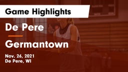 De Pere  vs Germantown  Game Highlights - Nov. 26, 2021