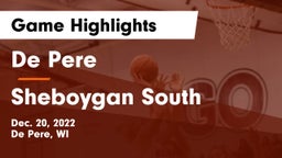 De Pere  vs Sheboygan South  Game Highlights - Dec. 20, 2022