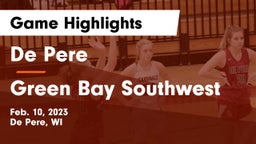 De Pere  vs Green Bay Southwest  Game Highlights - Feb. 10, 2023