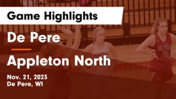 De Pere  vs Appleton North  Game Highlights - Nov. 21, 2023