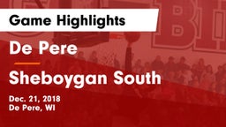 De Pere  vs Sheboygan South  Game Highlights - Dec. 21, 2018