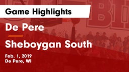De Pere  vs Sheboygan South  Game Highlights - Feb. 1, 2019